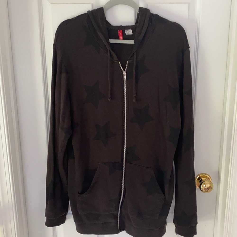 H&M Oversized Black Jacket with Star Design